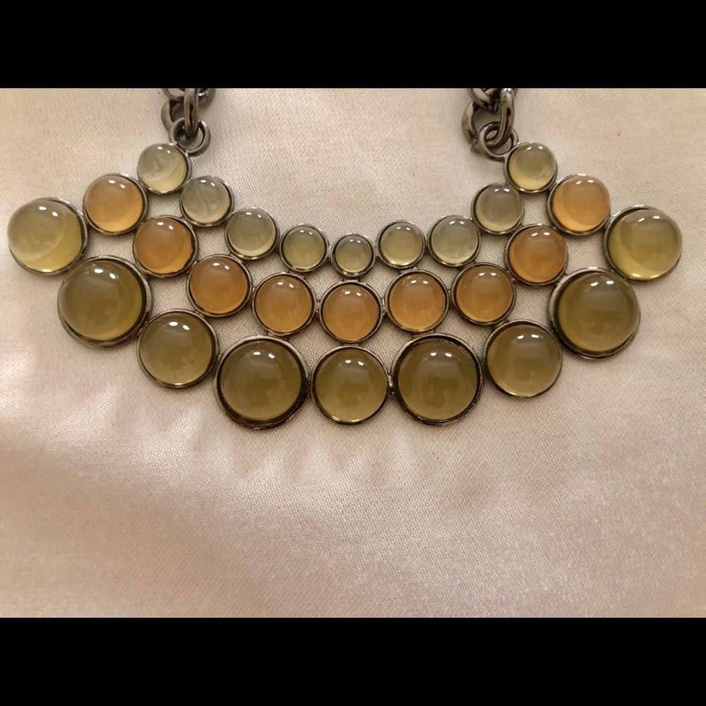 Moonstone necklace & bracelet w/golden undertones